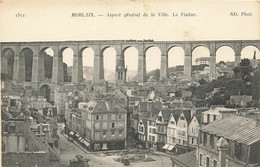 Morlaix * Aspect Générale De La Ville Et Le Viaduc * Le Pont * Passage Du Train , Ligne Chemin De Fer - Morlaix