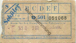 Deutschland - Berlin - BVG Fahrschein - Schüler - Paradestrasse - Europe