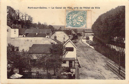 FRANCE - 70 - PORT SUR SAONE - Le Canal De L'Est Pris De L'Hôtel De Ville - Carte Postale Ancienne - Port-sur-Saône