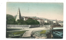 Cornwall  Postcard Falmouth Obelisk Porthscatho Squared Circel Cancel Best And Co. - Falmouth