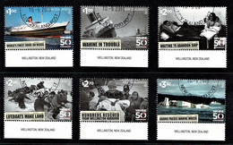 New Zealand 2018 Wahine Ferry Disaster - 50th Anniversary Marginal Set Of 6 Used - Gebraucht