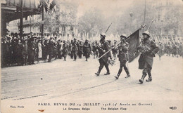 PARIS - Revue Du 14 Juillet 1918 - Le Drapeau Belge - Carte Postale Ancienne - Other & Unclassified