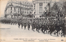 PARIS - Revue Du 14 Juillet 1918 - Troupes Américaines - Carte Postale Ancienne - Other & Unclassified