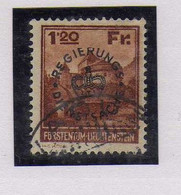 Liechtenstein -  (1933) -  Service  - 1. F 20Timbres-Poste .  Surcharge - Oblitere - Dienstzegels