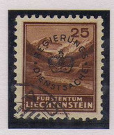 Liechtenstein -  (1933) -  Service  -  25 R. Timbres-Poste .  Surcharge - Oblitere - Servizio