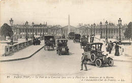 Paris * 8ème * Le Pont De La Concorde * Automobile Voiture Ancienne Taxi - Paris (08)