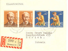 Bund Mi.Nr. 297/300 Kleiner Einschreiben-Brief-16-7016 - Storia Postale