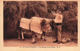 Agriculture - Au Pays Basque - Un Basque Et Son Attelage - Boeuf - Edit. Dorange - Carte Postale Ancienne - Attelages