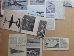 Lot De 13g De Coupures De Presse Des Aéronefs Américains Northrop C-125 Raider - N-23 Pioneer Et Divers - Aviazione