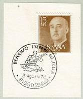 Spanien / Espana 1974, Sonderstempel Kanu / Canoe Ribadesella - Canoë