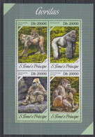 S12. S.Tome Principe MNH 2013 Fauna - Monkeys - Gorillas - Gorilla