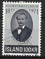 ISLANDE:   Centenaire De La Société Patriotique :sujets Divers :milésimes 1871-1971  N°409  Année:1971 - Gebraucht