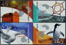 4545 MNH ANTARTIDA AUSTRALIANA 2002 BASES CIENTIFICAS - Usati