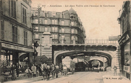 France - Asnièves - Les Deux Voûtes Vers L'avenue De Courbevoie - Animé - Attelage - Carte Postale Ancienne - Nanterre