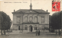 Mouy * Place De L'hôtel De Ville * La Mairie * Cachet Au Verso , Une étoile Rouge - Mouy