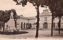 Givry Poste - Monument Aux Morts - Poste & Facteurs