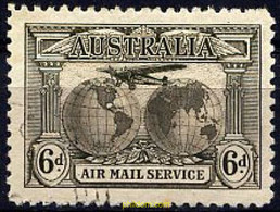 211662 HINGED AUSTRALIA 1931 VUELOS TRANSOCEANICOS DE SIR CHARLES KINGSFORD SMITH - Usati