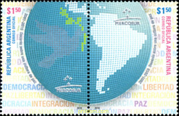 258773 MNH ARGENTINA 2010 MERCOSUR 2001 - 2010 DECENIO DE LA CULTURA DE LA PAZ - Usati