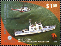 252493 MNH ARGENTINA 2010 BICENTENARIO DE LA PREFECTURA NAVAL ARGENTINA - Oblitérés