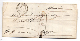 1847--courrier De MONTAUBAN-Tarn Et Garonne Pour OSSEJA-Pyr Orientales-cachets + Bourg-Madame,Perpignan-courrier Scanné - 1801-1848: Precursors XIX