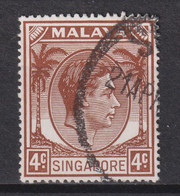 1949 Singapur - Malaya, Mi: SG 4C /  Yt:SG 4(B) , König George VI. Ausgabedatum 1949-07-01 Zähnung: K17½ X 18 - Singapore (...-1959)