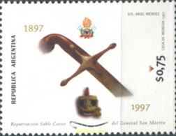283736 MNH ARGENTINA 1997 CENTENARIO DEL RETORNO A LA PATRIA DEL SABRE DEL GENERAL SAN MARTIN - Used Stamps