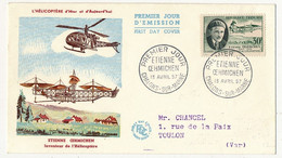 FRANCE => FDC  30F Etienne OEHMICHEN - Premier Jour Chalons S/Marne 13 Avril 1957 - 1950-1959