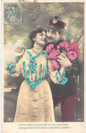 Militaria - Couple - Flirt - Militaire - Képi - Le Cher Petit Pioupiou Part Le Cœur..  -  Carte Postale Ancienne - Heimat