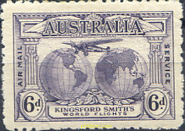 284883 HINGED AUSTRALIA 1934 CORREO AEREO - Usados