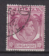 1950 Singapur - Malaya, Mi:IQ SG 9C /  Yt:SG 9(B) , König George VI. Ausgabedatum 1950-02-09 Zähnung: K17½ X 18 - Singapore (...-1959)