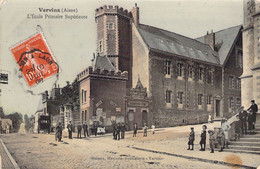 FRANCE - 02 - VERVINS - L'école Primaire Supérieure - Bisiaux - Carte Postale Ancienne - Vervins