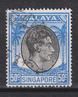 1950 Singapur - Malaya, Mi: SG 17C /  Yt:SG 17(B) , König George VI. Ausgabedatum 1950-02-09 Zähnung: K17½ X 18 - Singapore (...-1959)