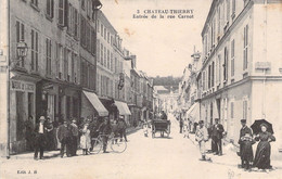 FRANCE - 02 - CHATEAU THIERRY - Entrée De La Rue Carnot - Commerce - édit JB - Carte Postale Ancienne - Chateau Thierry