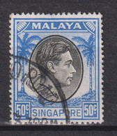 1950 Singapur - Malaya, Mi: SG 17C /  Yt:SG 17(B) , König George VI. Ausgabedatum 1950-02-09 Zähnung: K17½ X 18 - Singapour (...-1959)