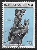 ISLANDE: 1100ème Anniversaire Du Peuplement De L'Islande:sculpture(1) N°441  Année:1974 - Used Stamps