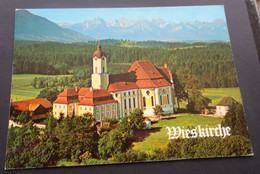 Wies Wallfahrtskirche Gegen Ammergauer Und Lechtaler Alpen, Dia- Und Postkartenverlag Hans Huber, Garmisch-Partenkirchen - Weilheim