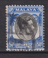1948 Singapur - Malaya, Mi: SG 17A /  Yt:SG 17(A) , König George VI. Ausgabedatum 1948-10-01 Zähnung: K14 - Singapore (...-1959)