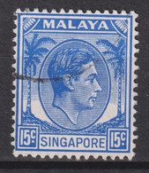 1948 Singapur - Malaya, Mi:SG 17A /  Yt:SG 17(A) , König George VI. Ausgabedatum 1948-10-01 Zähnung: K14 - Singapore (...-1959)