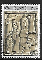 ISLANDE: 1100ème Anniversaire Du Peuplement De L'Islande:Oeuvres D'art Islandaises (III) N°450  Année:1974 - Gebraucht