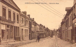 FRANCE - 02 - CRECY SUR SERRE - Grande Rue - C Belin édit - Carte Postale Ancienne - Autres & Non Classés