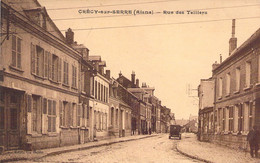 FRANCE - 02 - CRECY SUR SERRE - Rue Des Telliers - Voiture - Carte Postale Ancienne - Autres & Non Classés