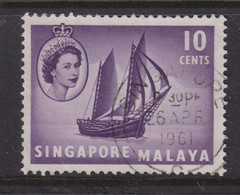 1955 Singapur - Malaya, Mi: SG 34 / Yt:SG 34,Timber Tongkong- Segelschiff - Singapore (...-1959)