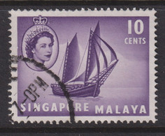 1955 Singapur - Malaya, Mi: SG 34 / Yt:SG 34,Timber Tongkong- Segelschiff - Singapur (...-1959)