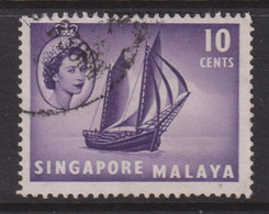 1955 Singapur - Malaya, Mi: SG 34 / Yt:SG 34,Timber Tongkong- Segelschiff - Singapur (...-1959)