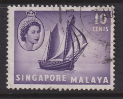 1955 Singapur - Malaya, Mi: SG 34 / Yt:SG 34,Timber Tongkong- Segelschiff - Singapore (...-1959)