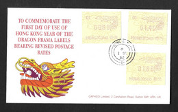 Hong Kong 1988 ATM - Label - Frama Year Of The Dragon FDC (01) - FDC