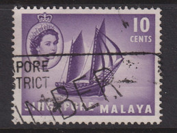 1955 Singapur - Malaya, Mi: SG 34 / Yt:SG 34,Timber Tongkong- Segelschiff - Singapour (...-1959)