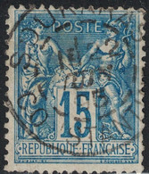 SAGE - ALGERIE - N°90 - CACHET - SOUKARAS - CONSTANTINE - LE 22 JUIN 1895 . - 1876-1898 Sage (Tipo II)