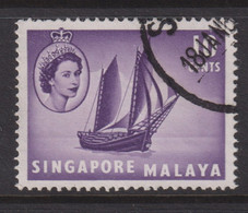 1955 Singapur - Malaya, Mi: SG 34 / Yt:SG 34,Timber Tongkong- Segelschiff - Singapour (...-1959)