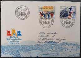 Finnland, WM-Spiele Beim Skilaufen 1978 Lahti, Sonderbriefmarken Mit Sonderstempel Am 17.2.1978, Gel.nach Deutschland - Covers & Documents